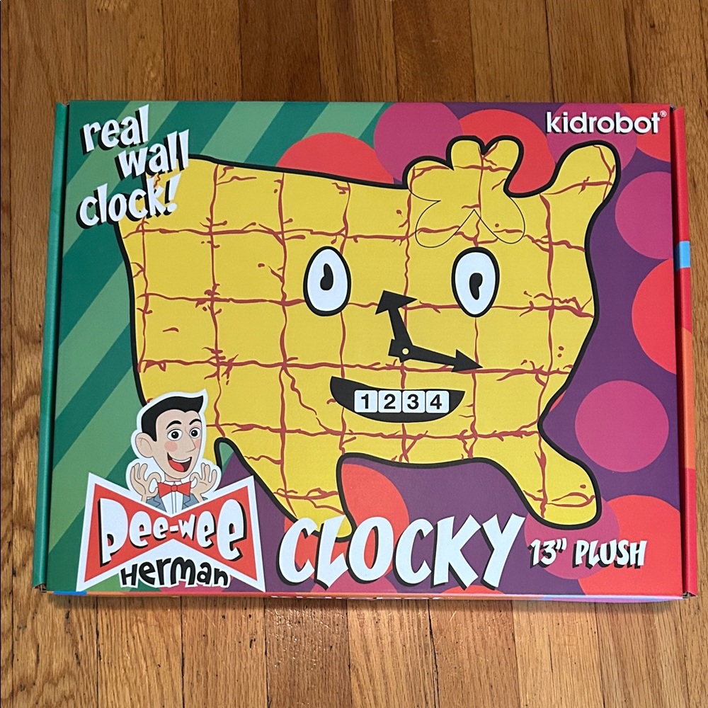 Kidrobot Pee-wee Herman Clocky 13" Plush Wall Clock